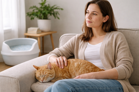 Allergies au chat à la maison avec un environnement propre et une litière à faible poussière Litière Pacha
