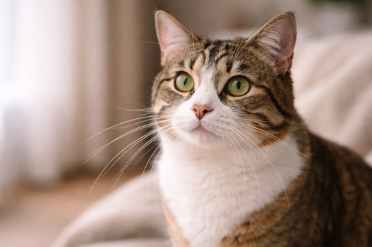 Les moustaches du chat agissent comme des capteurs sensoriels essentiels pour son équilibre et sa perception – Litière Pacha