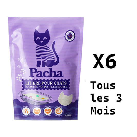 c) 6 sacs tous les 3 mois