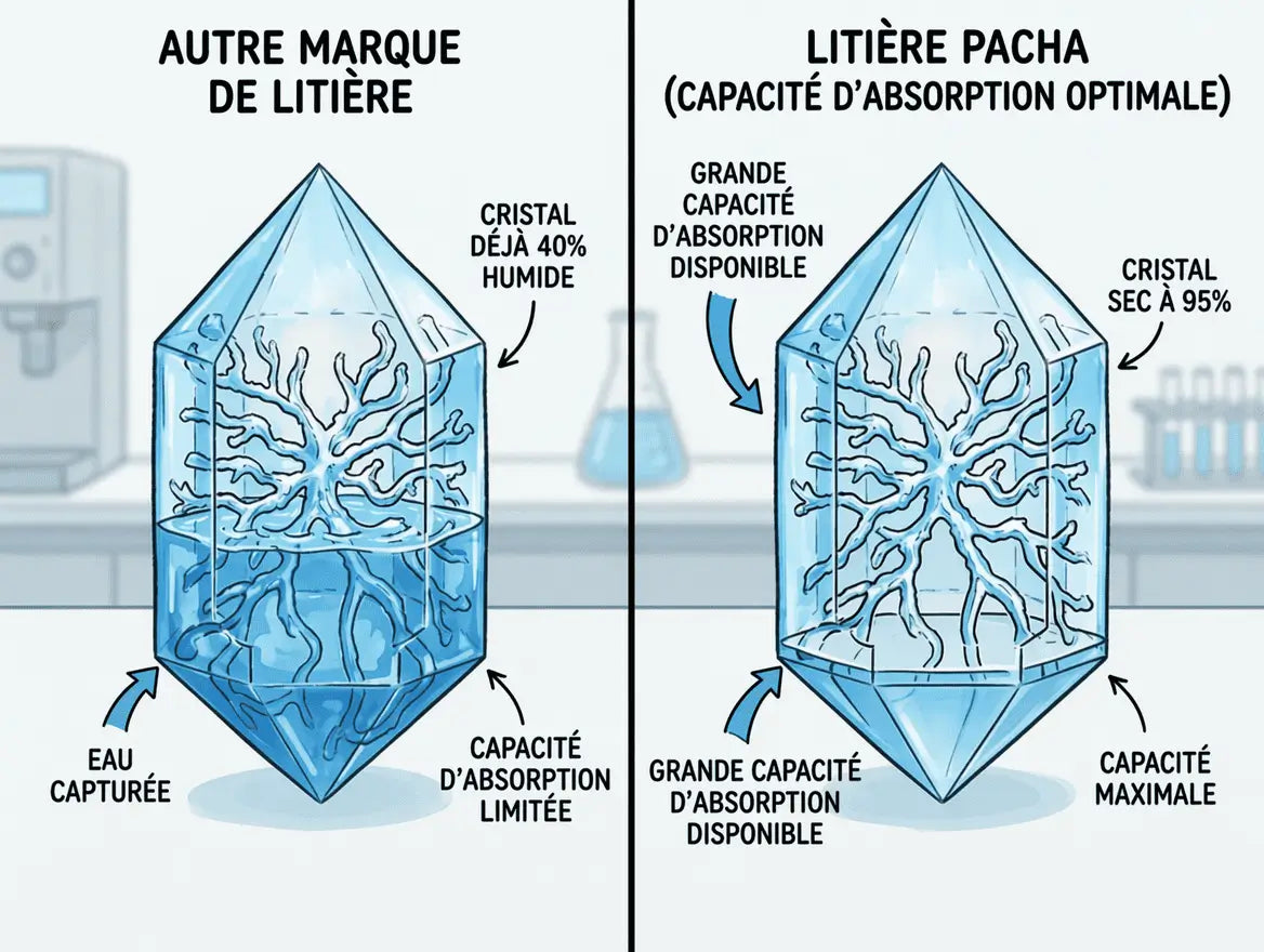 Comparaison absorption vs adsorption — autre marque vs Pacha