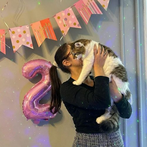 Marion avec son chat