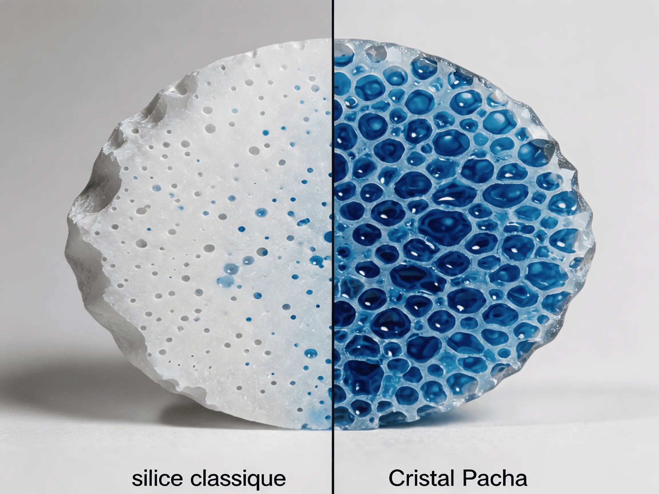 Comparaison silice classique vs Cristal Pacha