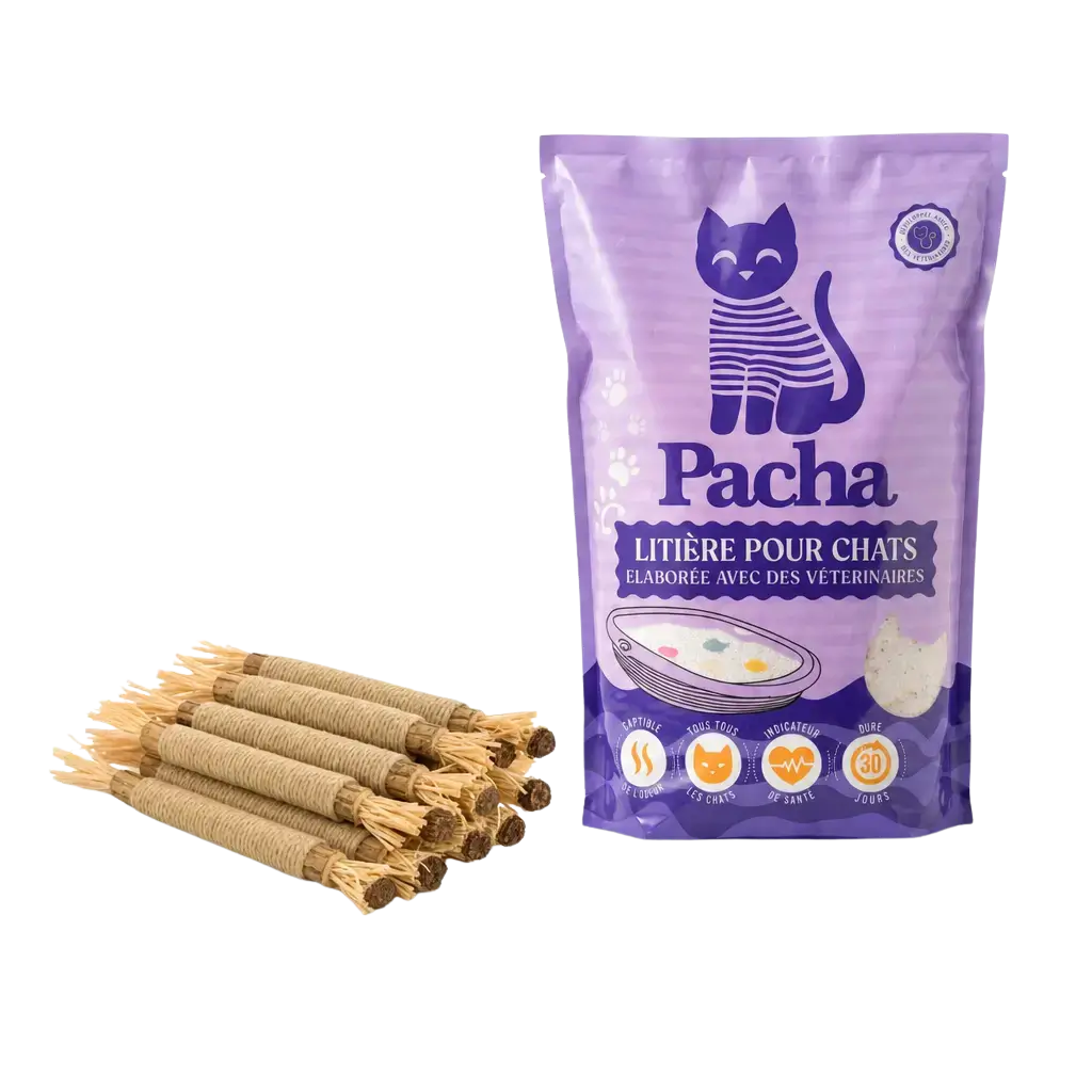 Sac de litière Pacha + 5 bâtonnets de matatabi offerts