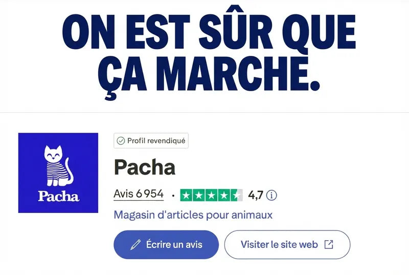 On est sûr que ça marche — Pacha 4.7 sur Trustpilot