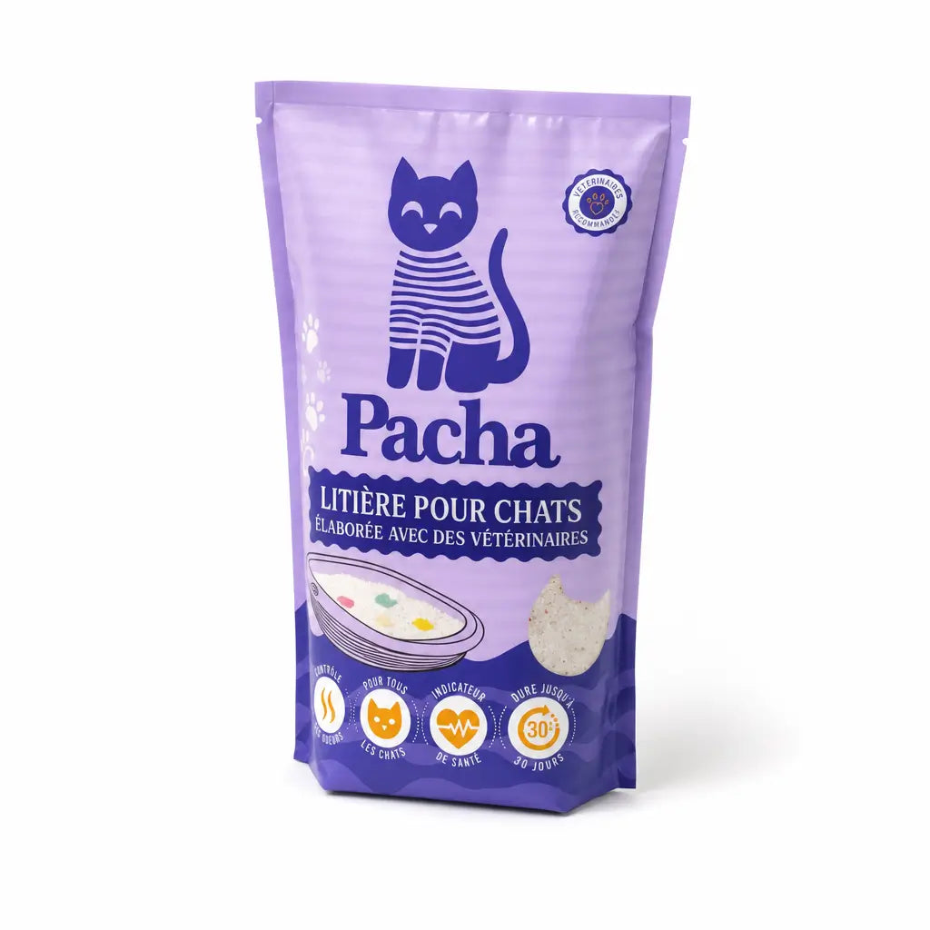Sac de litière Pacha 2,7 kg élaborée avec des vétérinaires