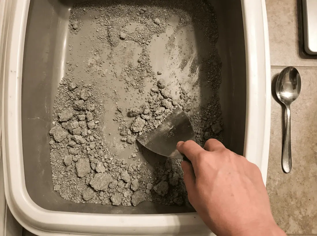 Ciment jaunâtre collé au fond du bac